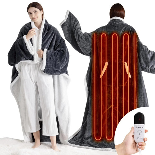 Wearable heated blanket - wearable,